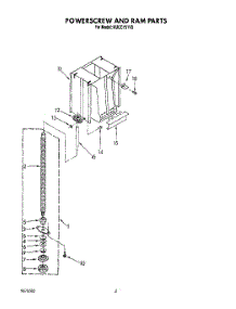 04 - Powerscrew And Ram parts for Kitchenaid Compactor KUCC151V0 from AppliancePartsPros.com