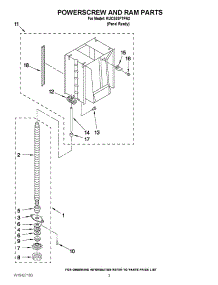 03 - Powerscrew And Ram Parts parts for Kitchenaid Compactor KUCS03FTPA2 from AppliancePartsPros.com