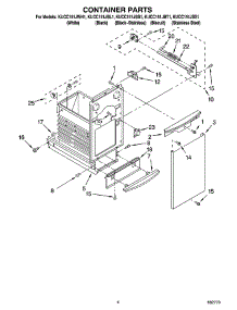 04 - Container Parts parts for Kitchenaid Compactor KUCC151JBT1 from AppliancePartsPros.com