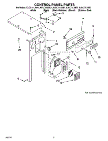 05 - Control Panel Parts parts for Kitchenaid Compactor KUCC151JWH1 from AppliancePartsPros.com