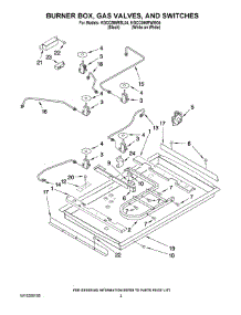 02 - Burner Box, Gas Valves, And Switches parts for Kitchenaid Cooktop KGCC566RWW04 from AppliancePartsPros.com