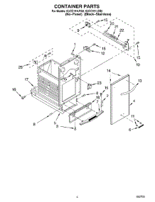 04 - Container Parts parts for Kitchenaid Compactor KUCC151LPA0 from AppliancePartsPros.com