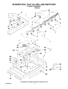 02 - Burner Box, Gas Valves, And Switches parts for Kitchenaid Cooktop KFGU706VSS01 from AppliancePartsPros.com