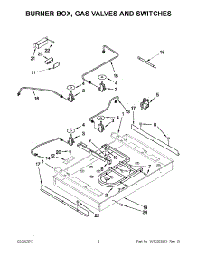 02 - Burner Box, Gas Valves And Switches parts for Kitchenaid Cooktop KGCC506RBL03 from AppliancePartsPros.com