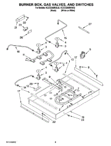 02 - Burner Box, Gas Valves, And Switches, Optional Parts parts for Kitchenaid Cooktop KGCC506RWW02 from AppliancePartsPros.com