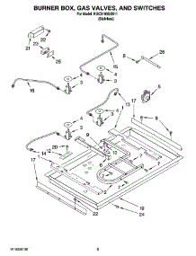 02 - Burner Box, Gas Valves, And Switches, Optional Parts (Not Included) parts for Kitchenaid Cooktop KGCS105GSS11 from AppliancePartsPros.com