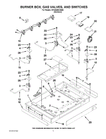 02 - Burner Box, Gas Valves, And Switches parts for Kitchenaid Cooktop KFGS366VSS00 from AppliancePartsPros.com