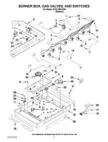 02 - Burner Box, Gas Valves, And Switches parts for Kitchenaid Cooktop KFGU766VSS00 from AppliancePartsPros.com