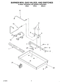 02 - Section parts for Kitchenaid Cooktop KGCT055GBL2 from AppliancePartsPros.com
