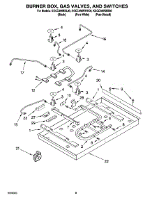 02 - Burner Box, Gas Valves, And Switches, Optional Parts parts for Kitchenaid Cooktop KGCC566RBB00 from AppliancePartsPros.com