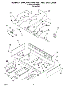 02 - Burner Box, Gas Valves, And Switches parts for Kitchenaid Cooktop KGCP482KSS1 from AppliancePartsPros.com