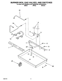 02 - Burner Box, Gas Valves, And Switches parts for Kitchenaid Cooktop KGCT055GBL05 from AppliancePartsPros.com