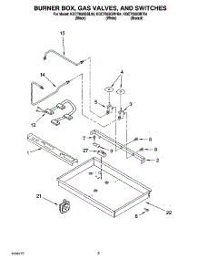 02 - Burner Box, Gas Valves, And Switches parts for Kitchenaid Cooktop KGCT055GBT04 from AppliancePartsPros.com