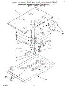 03 - Burner Box, Gas Valves, And Switches parts for Kitchenaid Cooktop KGCT305BAL4 from AppliancePartsPros.com