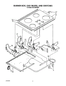 03 - Burner Box, Gas Valves, And Switches parts for Kitchenaid Cooktop KGCT305XWH0 from AppliancePartsPros.com