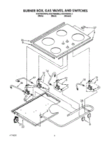 03 - Section parts for Kitchenaid Cooktop KGCT305XBL2 from AppliancePartsPros.com