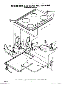 03 - Burner Box, Gas Valves, And Switches parts for Kitchenaid Cooktop KGCT365XWH0 from AppliancePartsPros.com