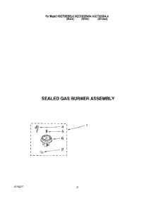 04 - Sealed Gas Burner Assembly parts for Kitchenaid Cooktop KGCT305BBL4 from AppliancePartsPros.com