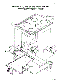 03 - Section parts for Kitchenaid Cooktop KGCT305XWH3 from AppliancePartsPros.com