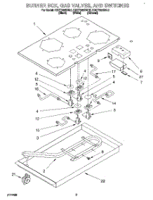 03 - Burner Box, Gas Valves, And Switches parts for Kitchenaid Cooktop KGCT305BWH2 from AppliancePartsPros.com