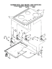 03 - Section parts for Kitchenaid Cooktop KGCT365XBL1 from AppliancePartsPros.com