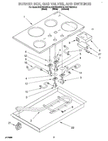 03 - Burner Box, Gas Valves, And Switches parts for Kitchenaid Cooktop KGCT305BAL0 from AppliancePartsPros.com
