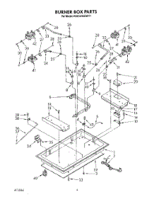 04 - Burner Box parts for Kitchenaid Cooktop KGCG260SWH1 from AppliancePartsPros.com