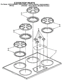 Cooktop parts for Kitchenaid Cooktop KGCS100SBC1 from AppliancePartsPros.com