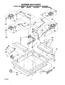 04 - Burner Box parts for Kitchenaid Cooktop KGCG260SWH4 from AppliancePartsPros.com