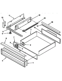 Utility Drawer And Rail parts for Kitchenaid Cooktop KDDT07BAL0 from AppliancePartsPros.com