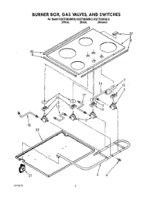 03 - Burner Box, Gas Valves, And Switches parts for Kitchenaid Cooktop KGCT305AWH0 from AppliancePartsPros.com