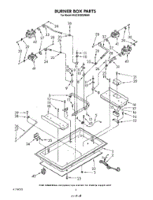 04 - Section parts for Kitchenaid Cooktop KGCS160SWH0 from AppliancePartsPros.com