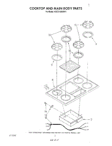 02 - Section parts for Kitchenaid Cooktop KGCS160SWH1 from AppliancePartsPros.com