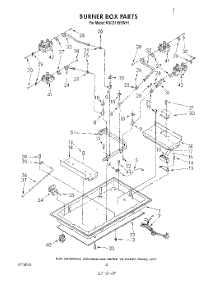 04 - Section parts for Kitchenaid Cooktop KGCS160SWH1 from AppliancePartsPros.com