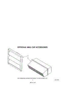 04 - Lit / Optional Wall Cap Accessories parts for Kitchenaid Cooktop KECM860TBC0 from AppliancePartsPros.com
