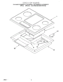 03 - Section parts for Kitchenaid Cooktop KECG260SAL7 from AppliancePartsPros.com