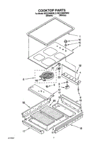 02 - Section parts for Kitchenaid Cooktop KECC500WWH2 from AppliancePartsPros.com