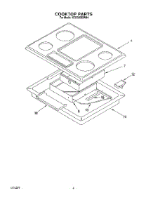 04 - Cooktop parts for Kitchenaid Cooktop KECG260SWH4 from AppliancePartsPros.com