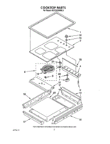 02 - Section parts for Kitchenaid Cooktop KECC500WWH0 from AppliancePartsPros.com