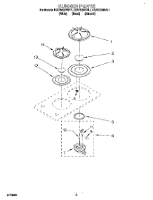 02 - Burner Parts parts for Kitchenaid Cooktop KGCR025BBL1 from AppliancePartsPros.com