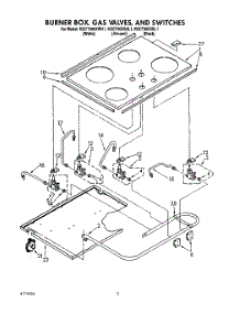 03 - Section parts for Kitchenaid Cooktop KGCT305XWH1 from AppliancePartsPros.com