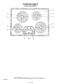 02 - Section parts for Kitchenaid Cooktop KECS100SWH1 from AppliancePartsPros.com