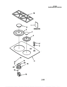Cooktop, Burner And Grate parts for Kitchenaid Cooktop KGCT055GWH1 from AppliancePartsPros.com
