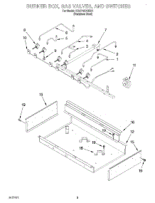 02 - Burner Box, Gas Valves, Switches parts for Kitchenaid Cooktop KGCP467HSS1 from AppliancePartsPros.com