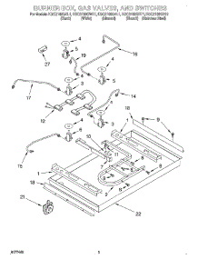 02 - Section parts for Kitchenaid Cooktop KGCS166GSS1 from AppliancePartsPros.com