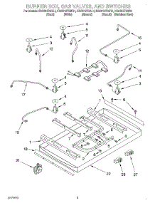 02 - Burner Box, Gas Valves, And Switches parts for Kitchenaid Cooktop KGCS127GBT1 from AppliancePartsPros.com