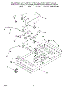 02 - Section parts for Kitchenaid Cooktop KGCS166GWH0 from AppliancePartsPros.com