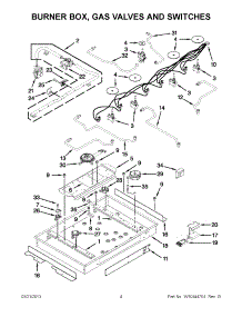 02 - Burner Box, Gas Valves And Switches parts for Kitchenaid Cooktop KFGU766VSS02 from AppliancePartsPros.com