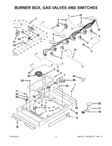 02 - Burner Box, Gas Valves And Switches parts for Kitchenaid Cooktop KFGU706VSS02 from AppliancePartsPros.com