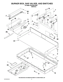 02 - Burner Box, Gas Valves, And Switches parts for Kitchenaid Cooktop KGCU482VSS01 from AppliancePartsPros.com
